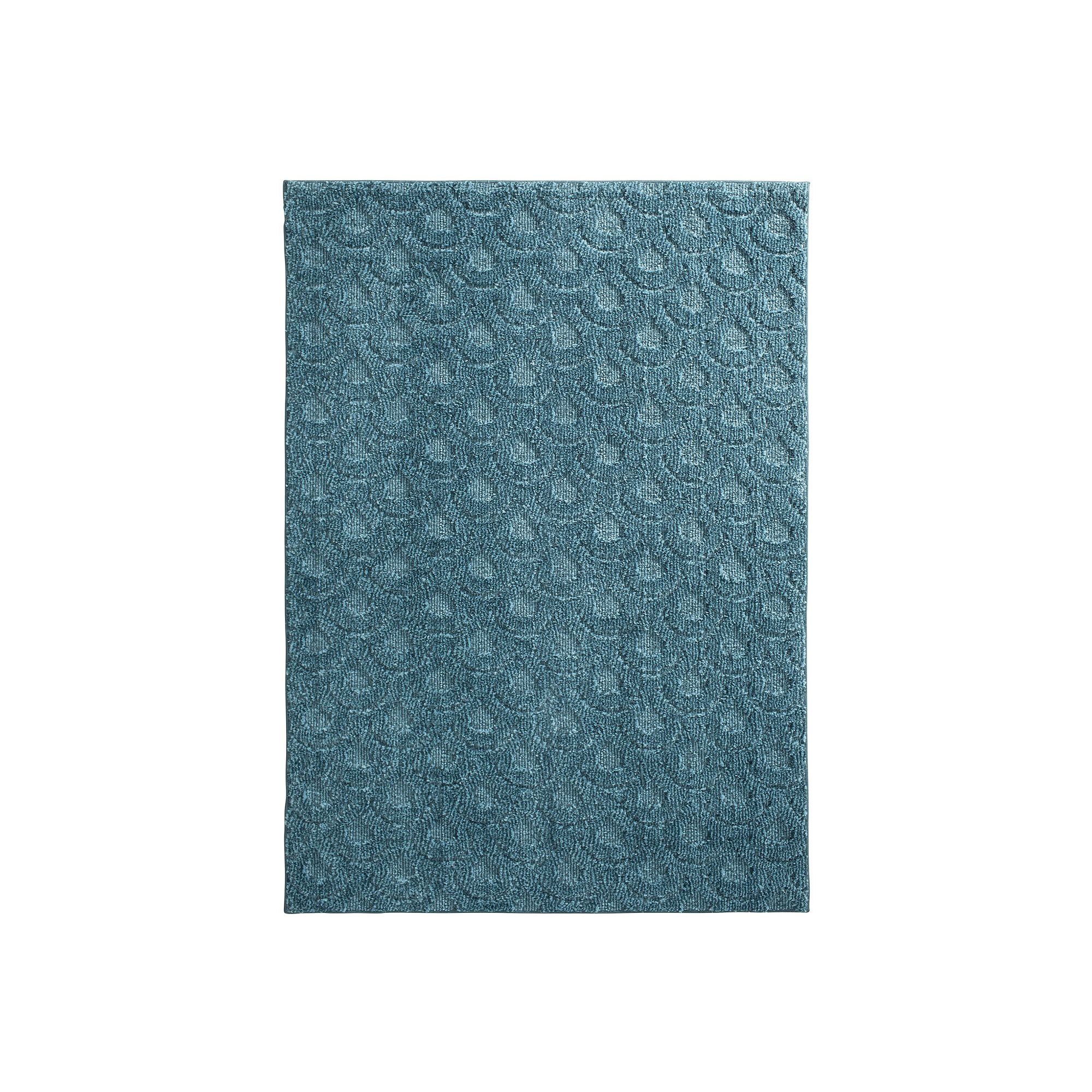 The Big One® Solid Shag Rug, Blue Mingled Scallop
