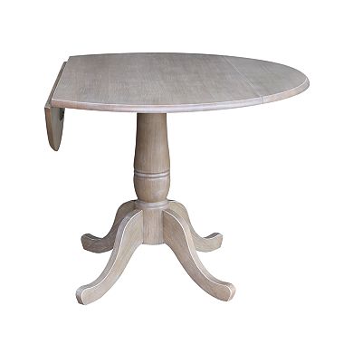 International Concepts Nathaniel Drop Leaf Pedestal Table