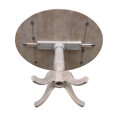 International Concepts Nathaniel Drop Leaf Pedestal Table