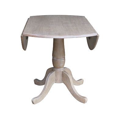 International Concepts Nathaniel Drop Leaf Pedestal Table