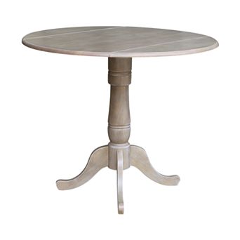 International Concepts Nathaniel 33.5 in Drop Leaf Pedestal Table