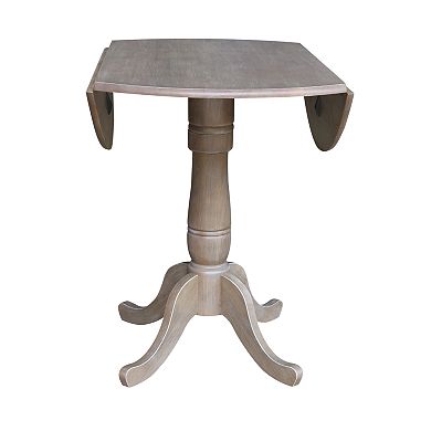 International Concepts Nathaniel Drop Leaf Pedestal Table
