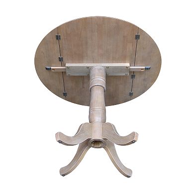 International Concepts Nathaniel Drop Leaf Pedestal Table