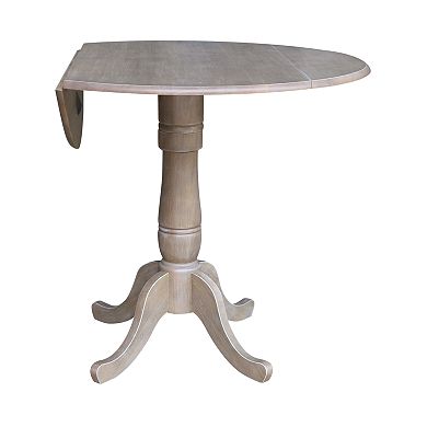 International Concepts Nathaniel Drop Leaf Pedestal Table