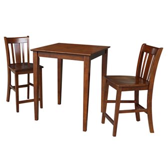 International Concepts Sebastian Counter Height Dining Table & Stools 3 pc Dining Set
