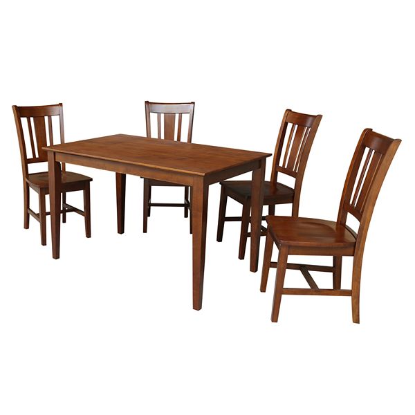 International Concepts Thomas Dining Table Chairs 5 Pc Dining Set