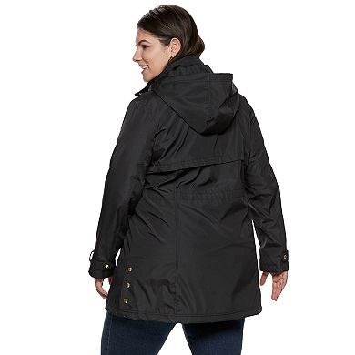 Plus Size Weathercast Hooded Bonded Anorak Jacket