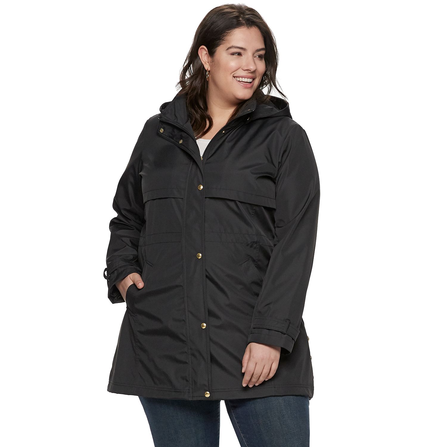 plus size anorak coat