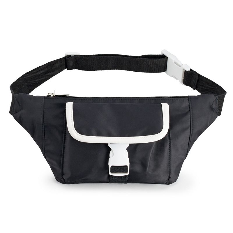 SO Colorblock Clip-Front Fanny Pack, Oxford