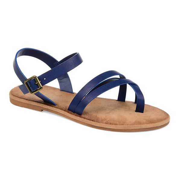 Navy blue sandals deals at kohl's