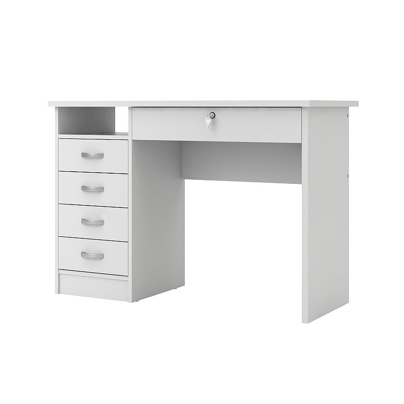 Tvilum 5-Drawer Desk, White
