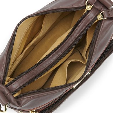 Stone & Co. Zip-Around Crossbody Leather Hobo Bag