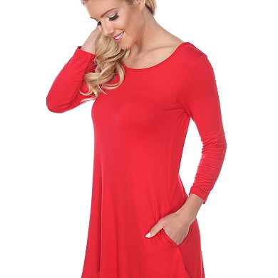 Women's White Mark Makayla Pocket Tunic Top