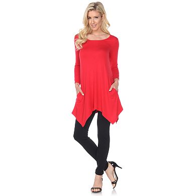 Women's White Mark Makayla Pocket Tunic Top