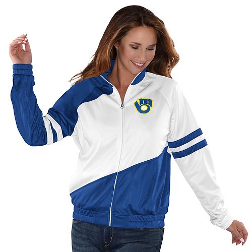 Womens GIII Sports Milwaukee Brewers Perfect Pitch Track Jacket