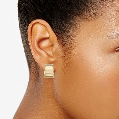 Dana Buchman Gold-Tone Smooth Button Earrings