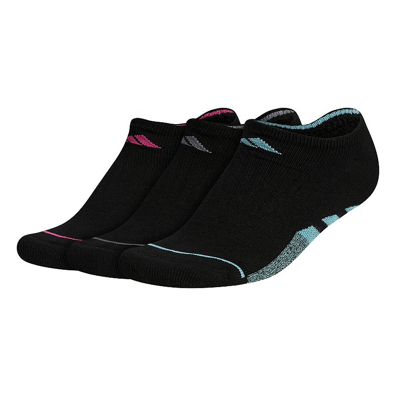 Adidas Womens Cushioned II 3-Pack No Show Sock, Size: 9-11, Black