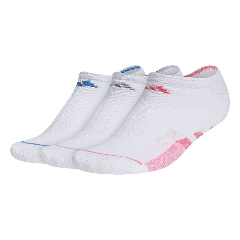 Adidas Womens Cushioned II 3-Pack No Show Sock, Size: 9-11, White