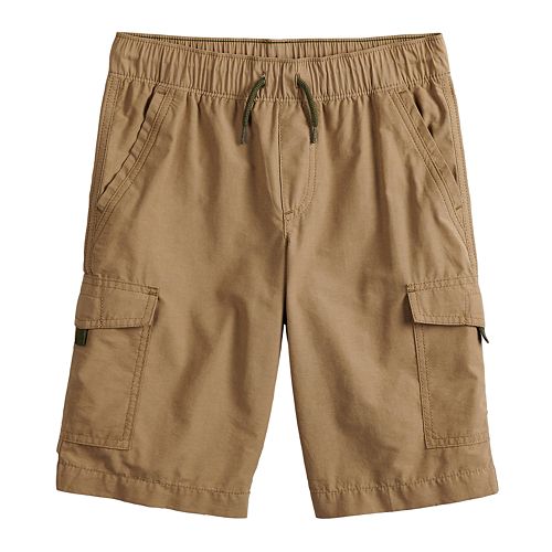 khaki jogger shorts
