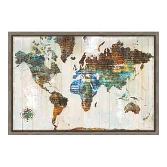 Amanti Art World of Wonders Canvas Framed Wall Art