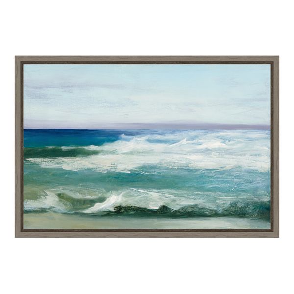 Amanti Art Azure Ocean Canvas Framed Wall Art