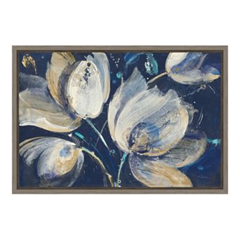 Amanti Art Midnight Garden Canvas Framed Wall Art