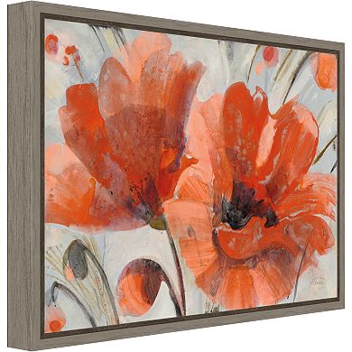 Amanti Art Poppy Canvas Framed Wall Art