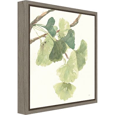 Amanti Art Gingko Leaves I Light Canvas Framed Wall Art