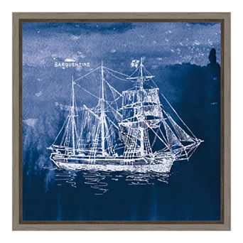 Amanti Art Sailing Ships III Canvas Framed Wall Art