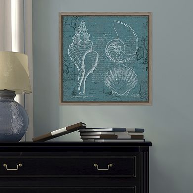 Amanti Art Coastal Blueprint I Canvas Framed Wall Art