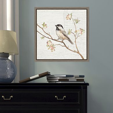 Amanti Art Chickadee Canvas Framed Wall Art