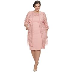 Plus size maya brooke sheath evening dress & georgette jacket set lanka