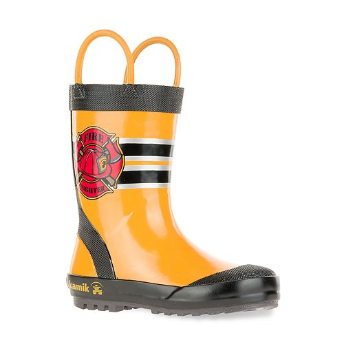 Kamik Fireman Toddler Boys' Waterproof Rain Boots