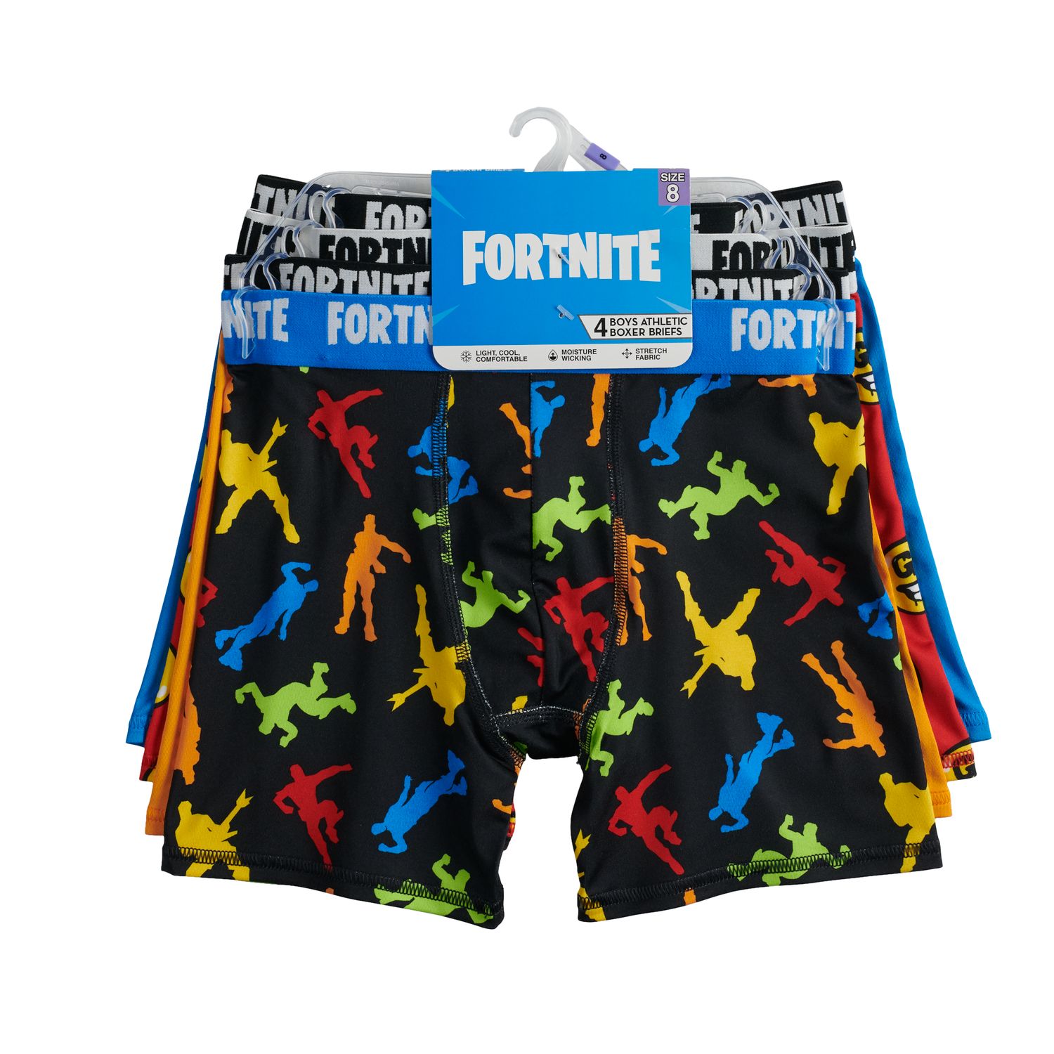Fortnite Boys' Boxer Briefs 4-Pack - Officially Licensed Pajama Underwear For Kids, Soft & Comfortable