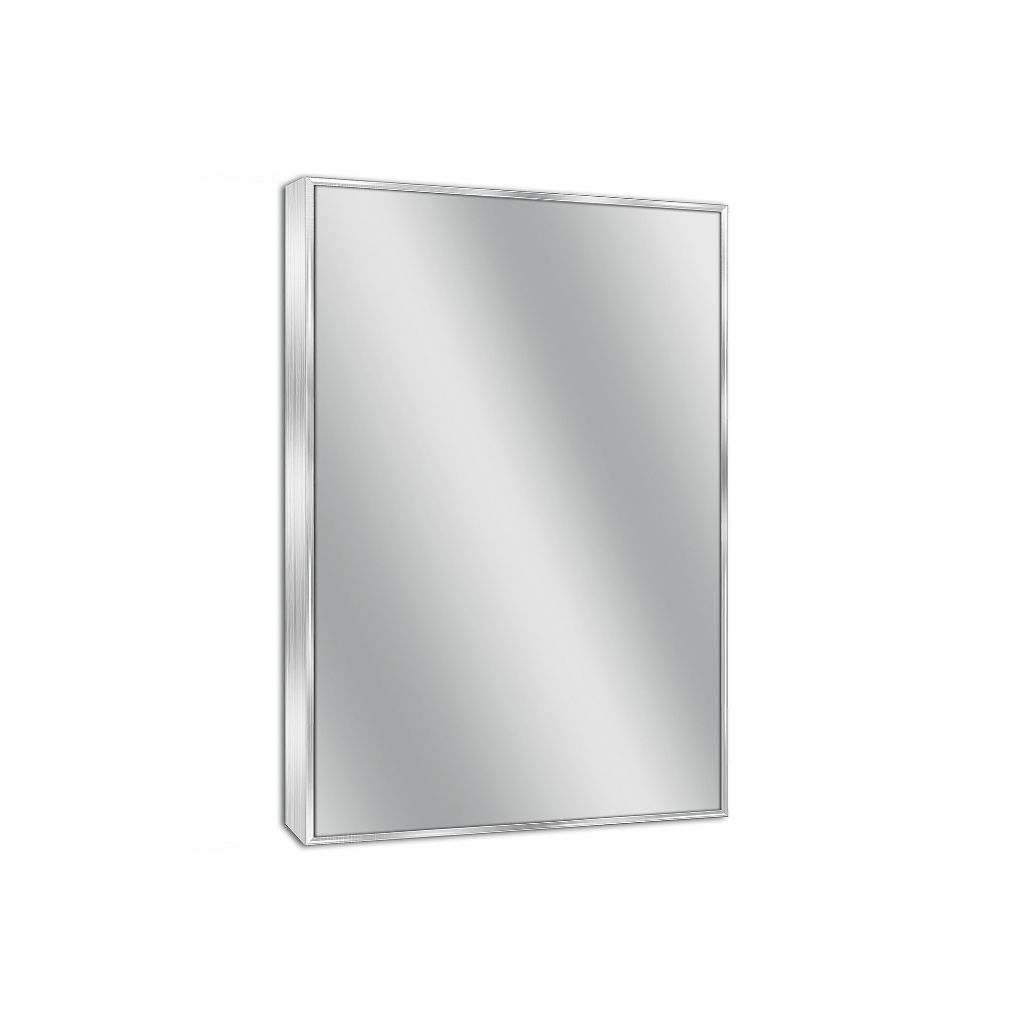 Head West Spectrum Brushed Nickel Wall Mirror, Gray
