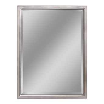 Head West Classic Brushed Nickel Large Chrome Wall Mirror