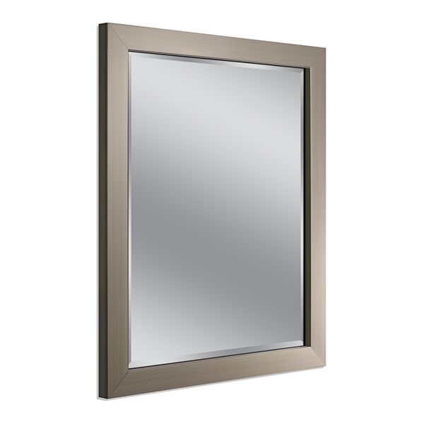 Head West Modern Brushed Nickel Wall Mirror