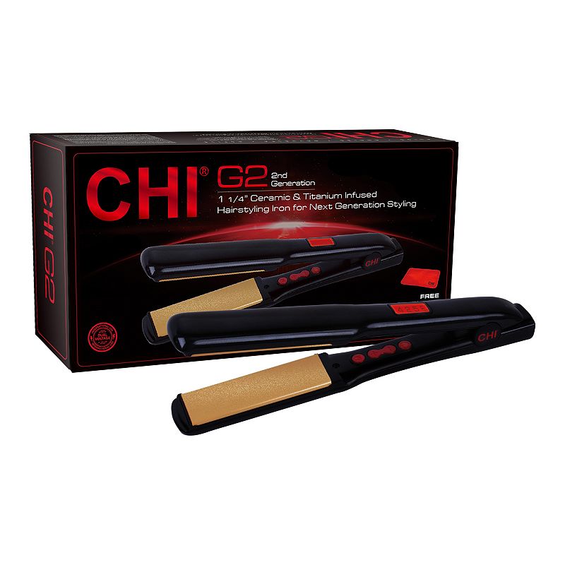 CHI G2 Ceramic & Titanium Infused Hairstyling Iron - 1 1/4 in., Size: 1.25