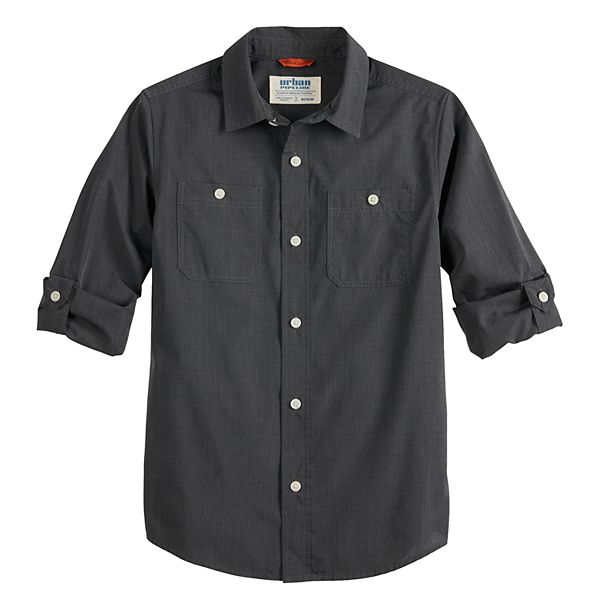 Boys 8-20 Urban Pipeline™ Button-Down Roll-Sleeve Shirt