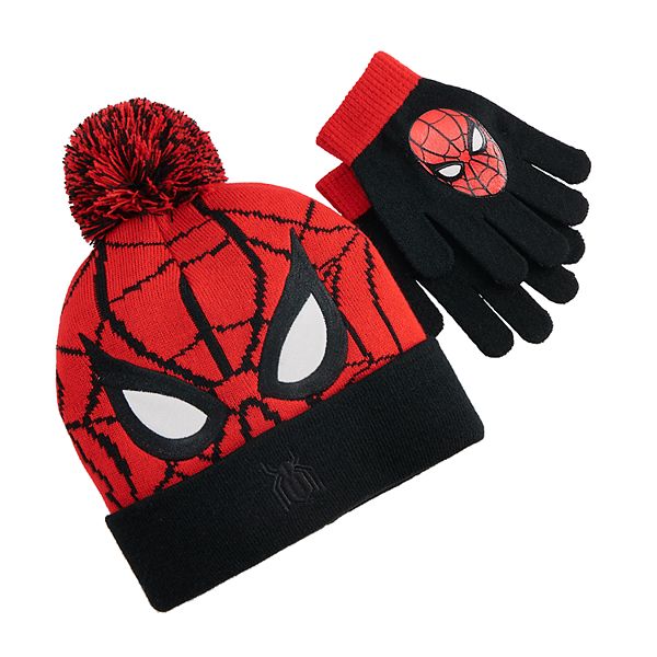 Boy's Spiderman Hat & Glove Set