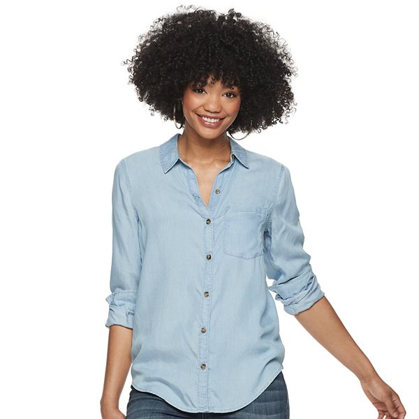 Juniors' SO® Button-Down Shirt