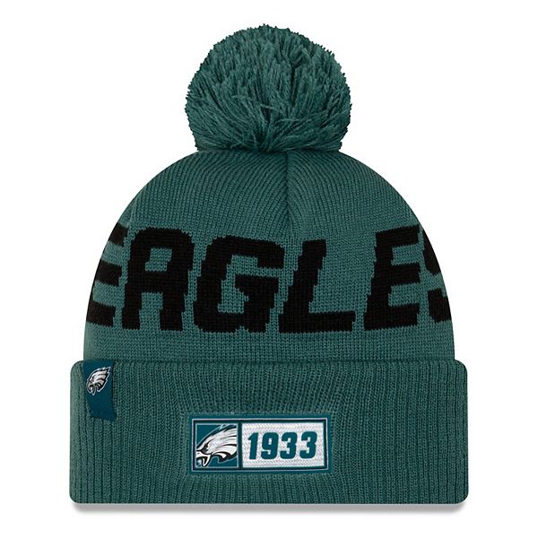 New Era Adult Seahawks Beanie Pom Cuffed on Field Knit Hat 