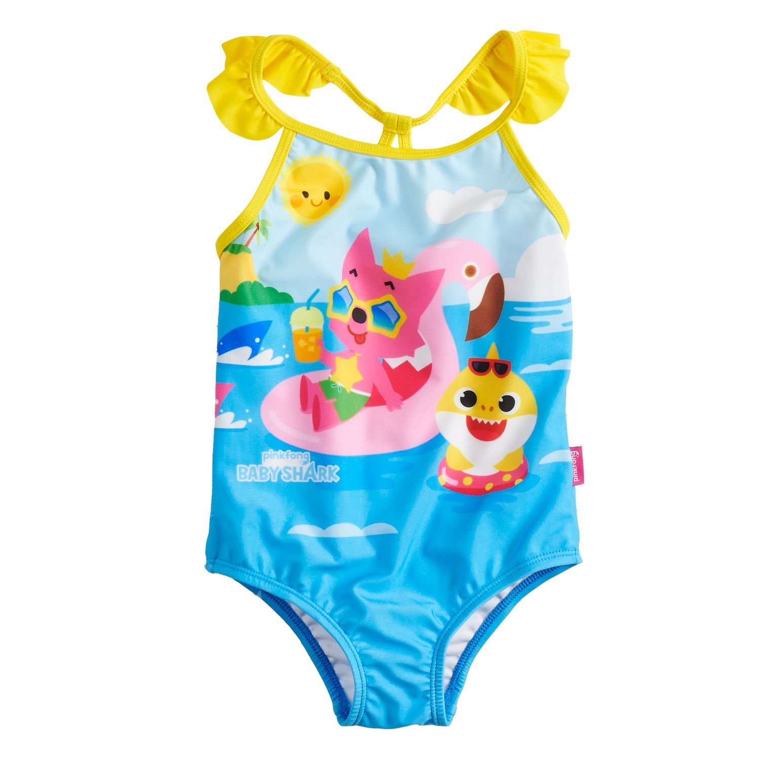 Pinkfong Girls Baby Shark Swimsuit Pink Size 6 
