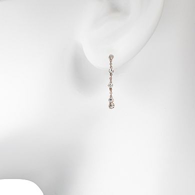 Women's LC Lauren Conrad Linear Crystal Drop Earrings