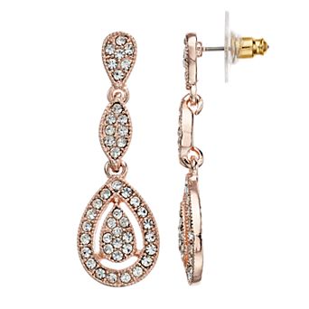 Women's LC Lauren Conrad Pave Double-Drop Statement Earrings