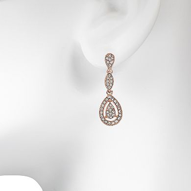 Women's LC Lauren Conrad Pave Double-Drop Statement Earrings