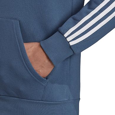 Big & Tall adidas Essential 3-Stripe Cotton Full Zip Fleece