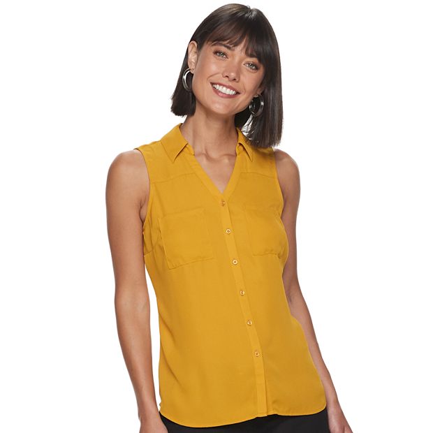 Women's Apt. 9® Y-Neck Sleeveless Blouse