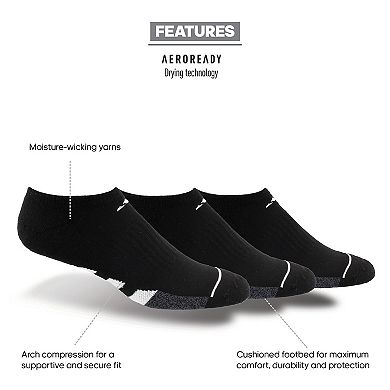 Men's adidas 3-pack Cushioned II No-Show Socks