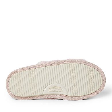 Dearfoams Bridal "I Do Crew" Women's Faux-Fur Slide Slippers